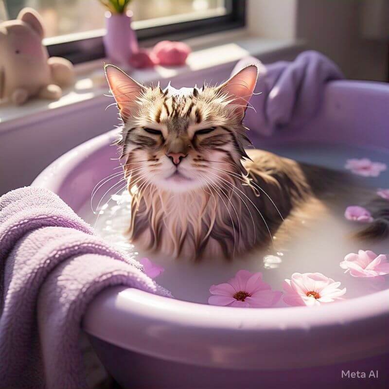 Baños para gatos cosas prestar atencion para su bienestar