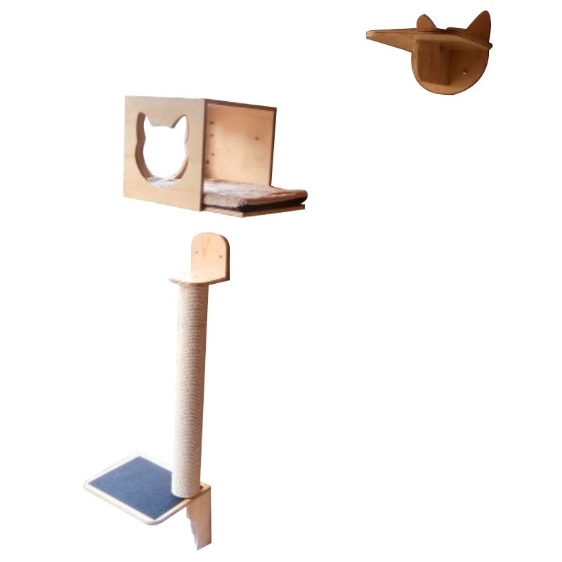 Gimnasio de pared para gatos Abelia 1 Gimnasio de pared para gatos Abelia