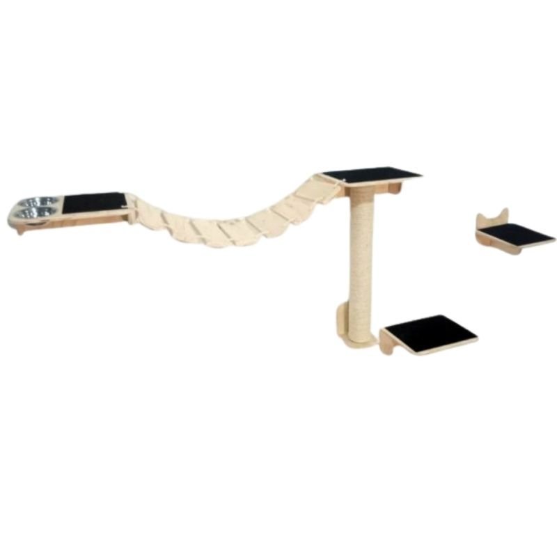 Gimnasio de pared para gatos Alchemilla 1 Gimnasio de pared para gatos Alchemilla