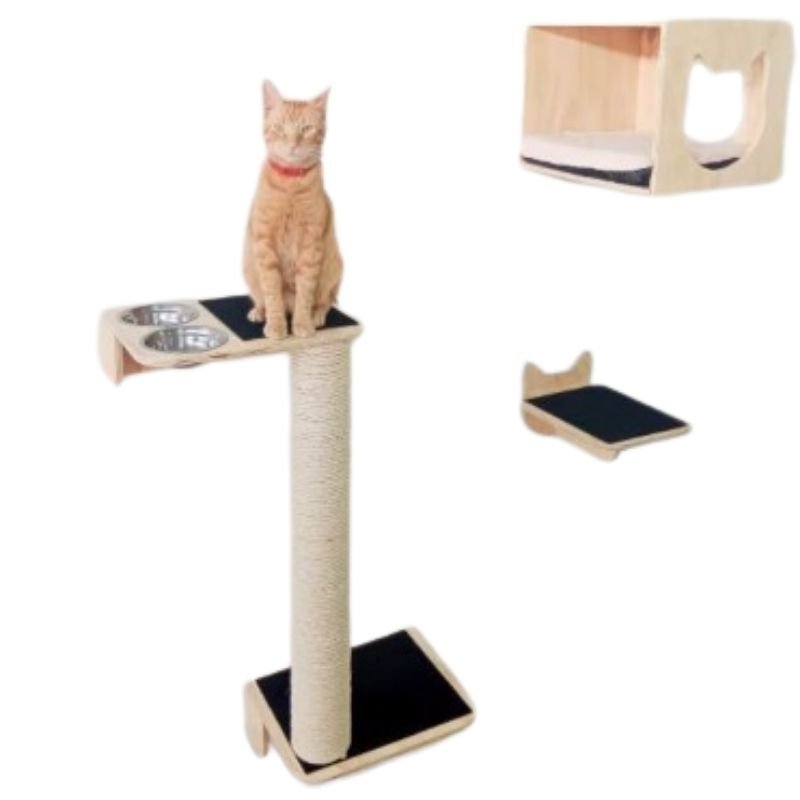 Gimnasio de pared para gatos Amarilis 1 Gimnasio de pared para gatos Amarilis