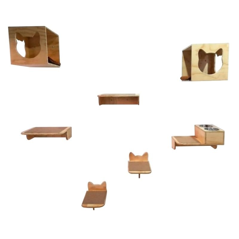 Gimnasio de pared para gatos Áster 1 Gimnasio de pared para gatos Áster