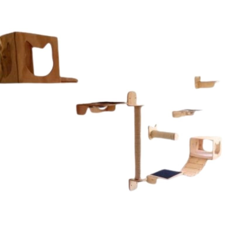 Gimnasio de pared para gatos Rose 1 Gimnasio de pared para gatos Rose