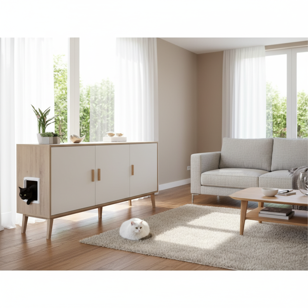 Areneros ocultos para gatos Tulipan 3 Arenero Oculto - Tulipan