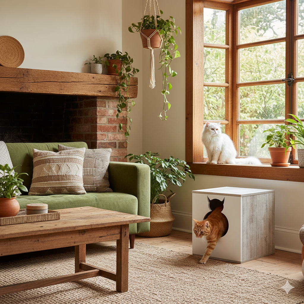 Areneros ocultos para gatos Lian 3 Arenero Oculto - lian