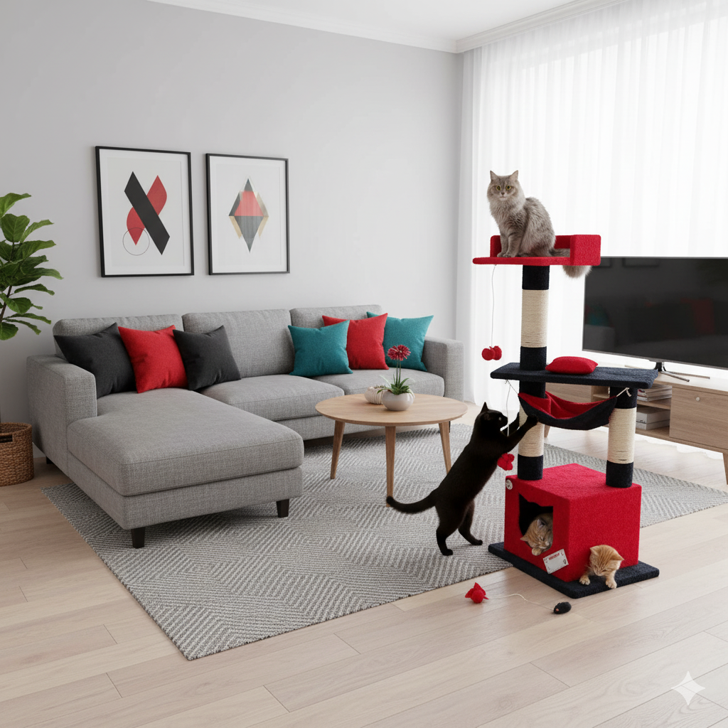 Gimnasio para gatos Mulan 3 Gimnacio para gatos Mulan