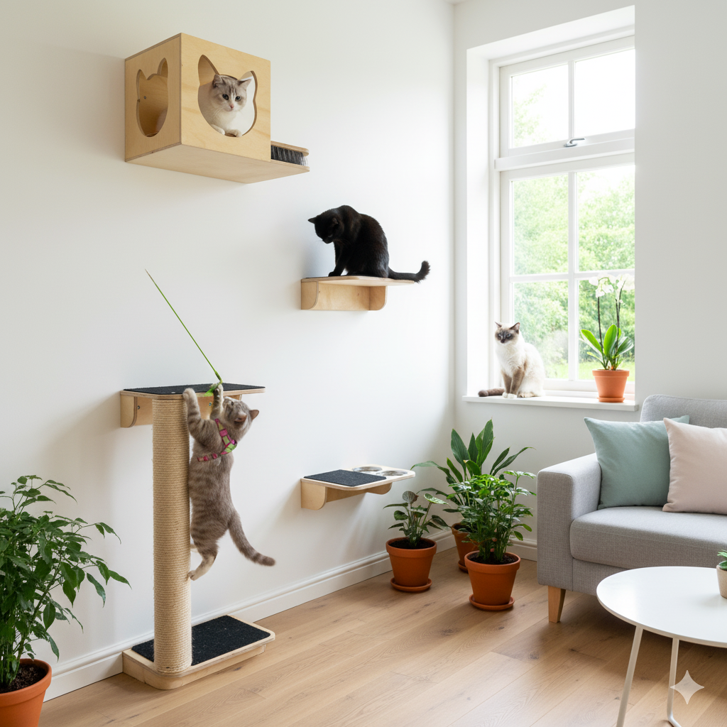 Gimnasio de pared para gatos Arbor 2 Gimnasio de pared para gatos Arbor