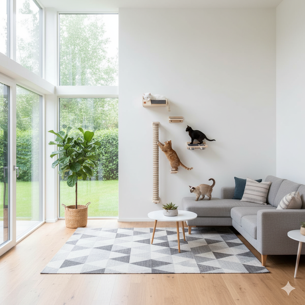 Gimnasio de pared para gatos Rex 2 Gimnasio de pared para gatos Rex