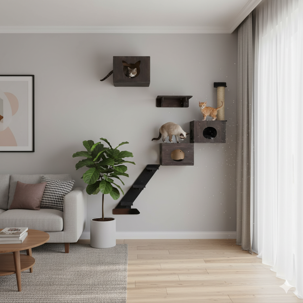 Gimnasio de pared para gatos Angel 2 Gimnasio para gatos Angel