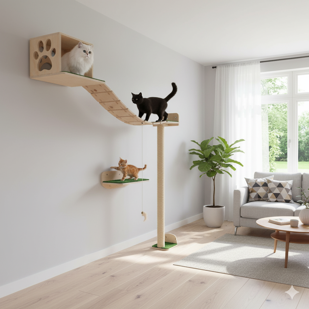 Gimnasio de pared para gatos Bubba 2 Gimnasio para gatos Bubba