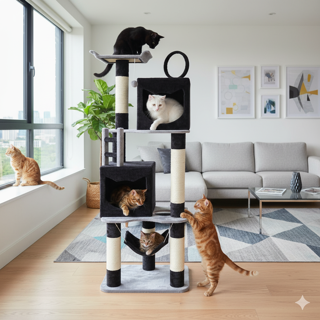 Gimnasio para gatos Crisantemo 3 Gimnasio para gatos Crisantemo