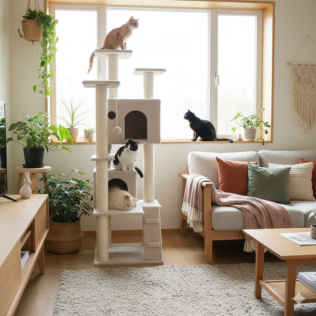 Gimnasio para gatos Muzan 3 Gimnasio para gatos Muzan