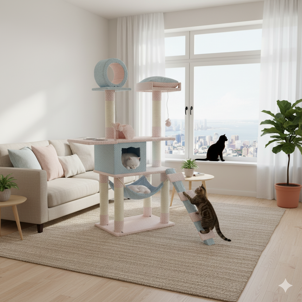 Gimnasio para gatos mansion 3 Mansión