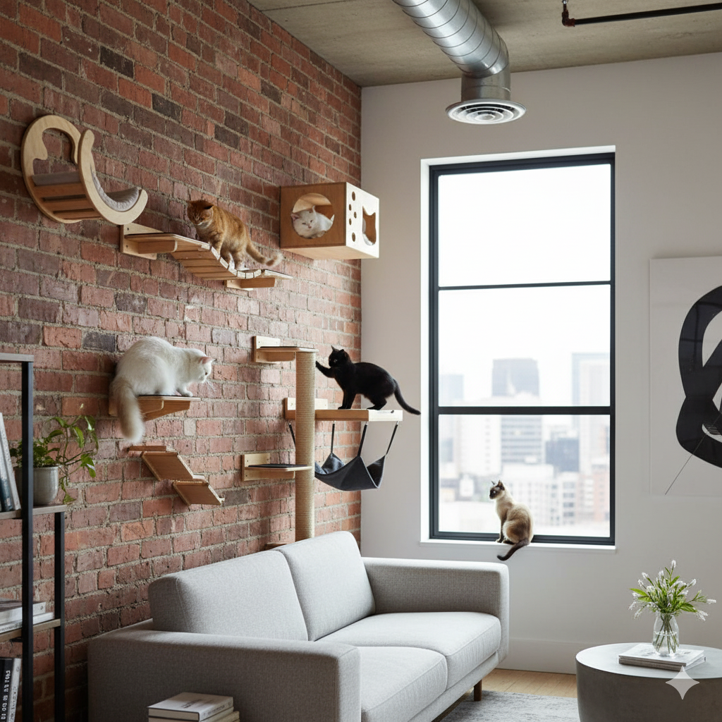 Gimnasio de pared para gatos rocky 2 Rocky