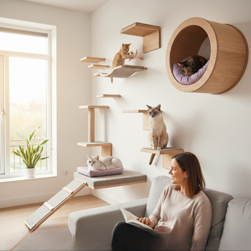 Altura Ideal para Repisas de Gatos: Seguridad, Visibilidad y Catificación 4 Agilidad y Edad de tu Gato Repisas adaptadas a cada etapa de la vida