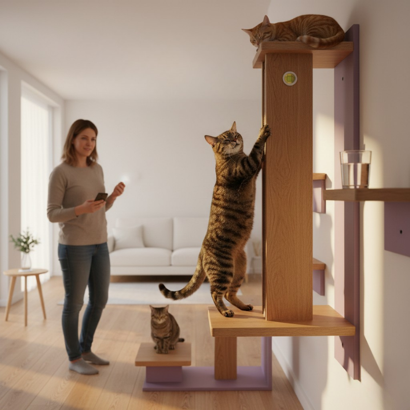Por Qué Tu Gato Prefiere Rascadores de Madera Sobre Cartón | Michis Shop 3 Estabilidad Impecable