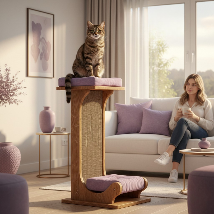 Por Qué Tu Gato Prefiere Rascadores de Madera Sobre Cartón | Michis Shop 5 Estilo Felino