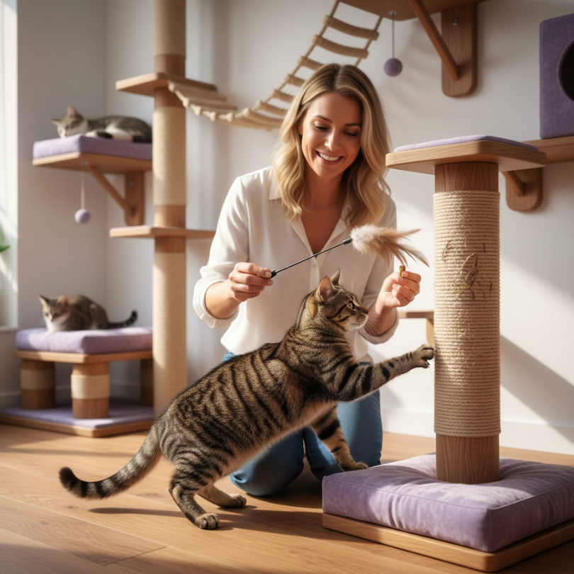 Juego Interactivo y Recompensas Guía a Tu Gato al Éxito