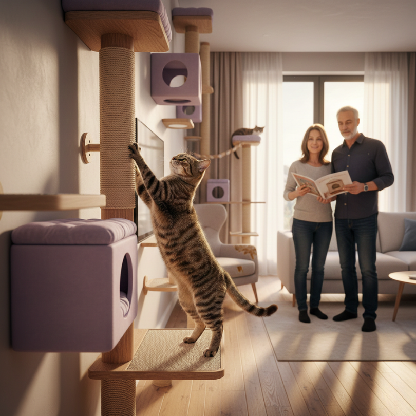 Rascadores de Pared: La Solución Definitiva para Gatos que Marcan Territorio