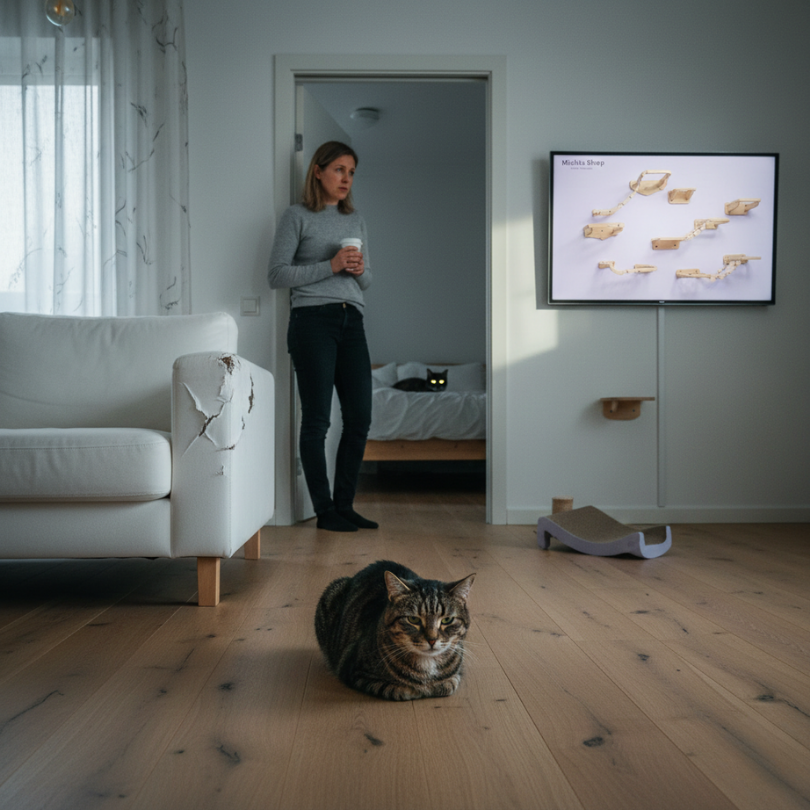 Cómo Incentivar a un Gato Perezoso a Usar Sus Muebles de Pared | Michis Shop 1 Señales de un Entorno que Necesita Catificación
