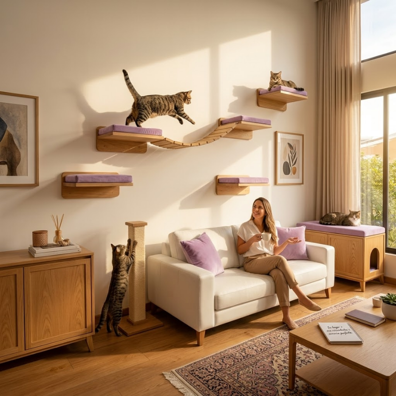 Cómo Combinar el Gimnasio de tu Gato con la Decoración de tu Sala