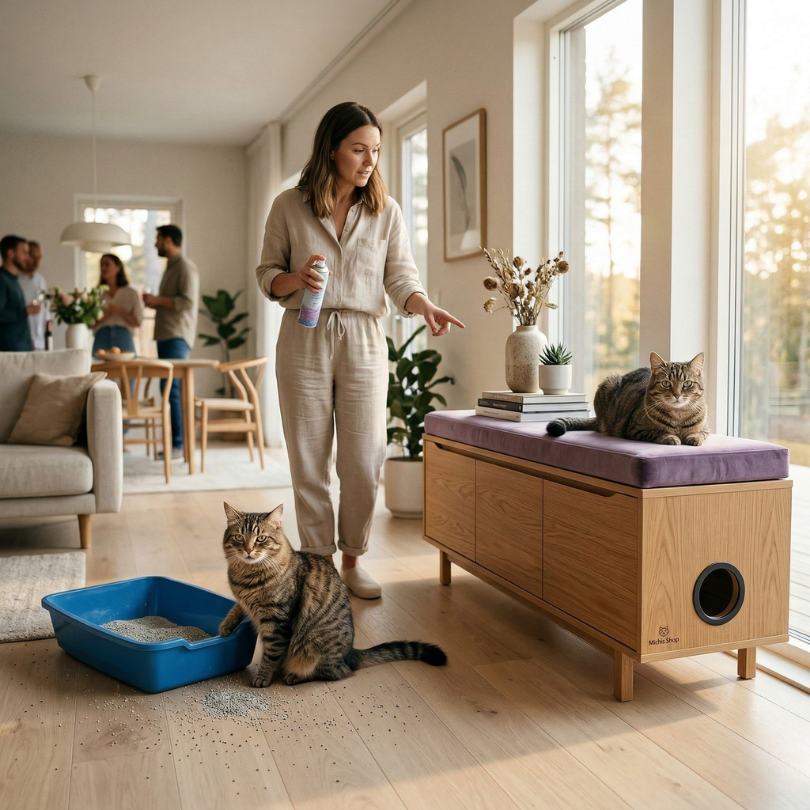 Cómo Ocultar el Arenero del Gato con Muebles de Diseño Guía Michis Shop