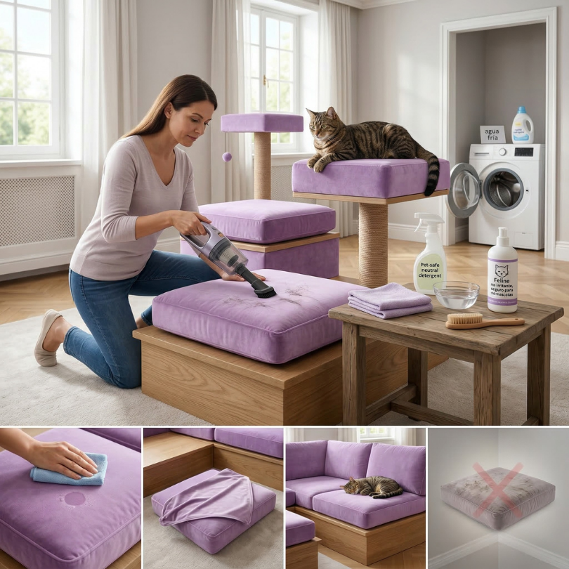 Cuidado Detallado de las Telas Personalizadas Higiene y Confort que Perduran Mis telas. ¡Ah, mis suaves telas personalizadas, sobre todo las LILAS! Son mi cama, mi escondite, mi lugar para planea