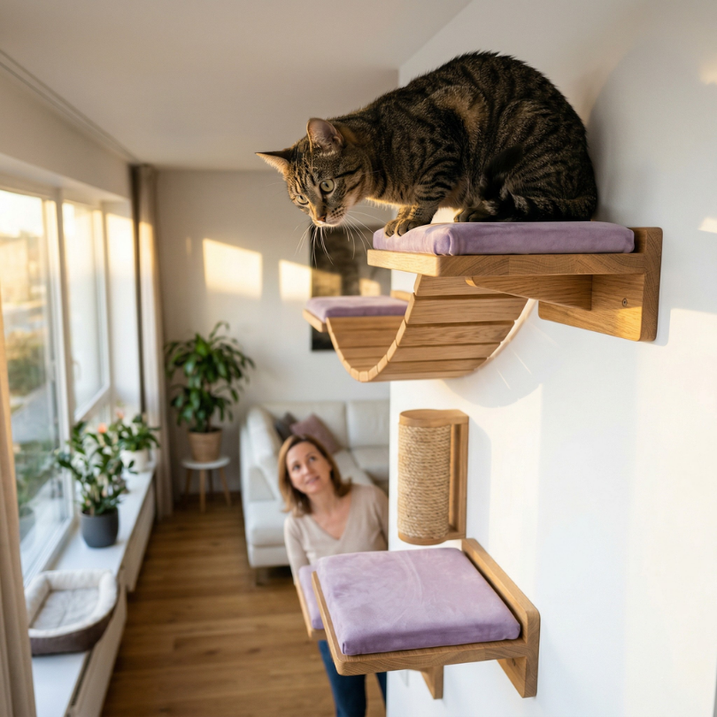 El Instinto de Vigilancia ¿Qué Ven tus Gatos desde su Gimnasio de Pared