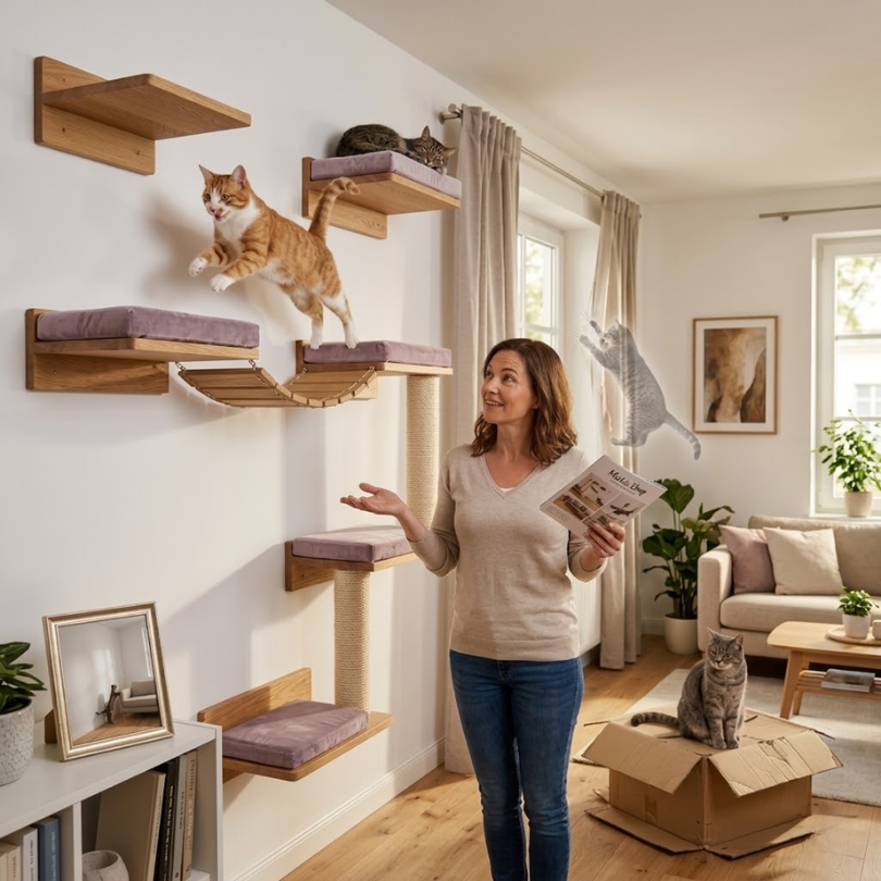 Enriquecimiento Ambiental Crea un 'Parque de Diversiones' Felino en tu Sala con Michis Shop