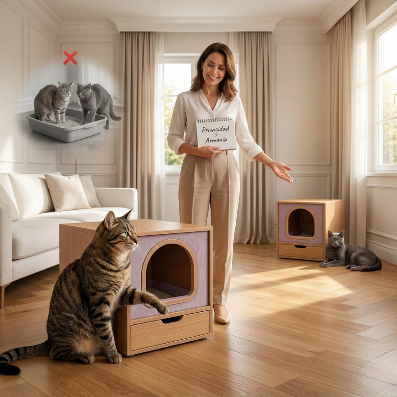 Espacio Personal y Territorialidad ¿Por qué un gato no comparte su 'baño'