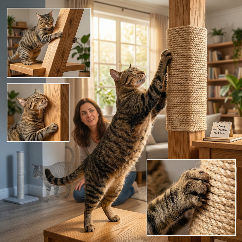 Michis Shop: Por qué preferir madera sobre plástico - Durabilidad, Sostenibilidad y Catificación Superior 5 Estimulo sensorial Texturas que satisfacen el instinto