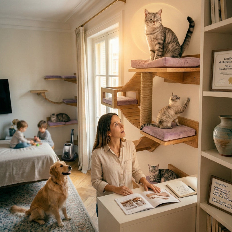 Más Allá de un Lugar ¿Por Qué la Verticalidad es Terapia Felina