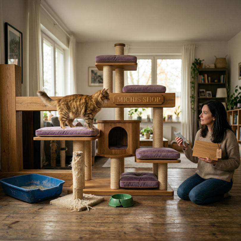 Miaw, Karen, ¿Quieres saber por qué YO prefiero madera sobre plástico ¡Michis Shop tiene la respuesta felina! Miaw, Karen, ¿Quieres saber por qué YO prefiero madera sobre plástico ¡Michis Shop tiene la respuesta felina!