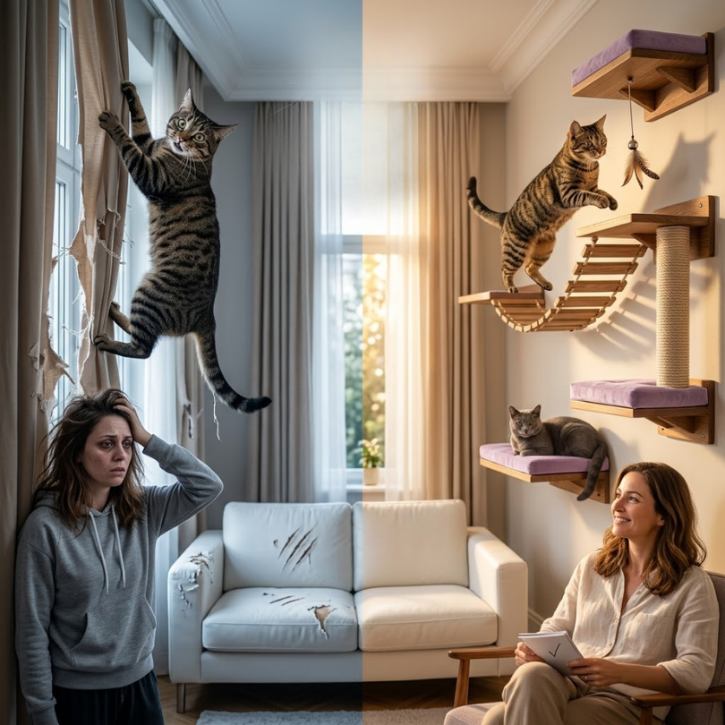 Cómo evitar que tu gato use las cortinas como gimnasio: Guía experta Michis Shop 2 Diagnóstico felino ¿Es aburrimiento, estrés o falta de alternativas