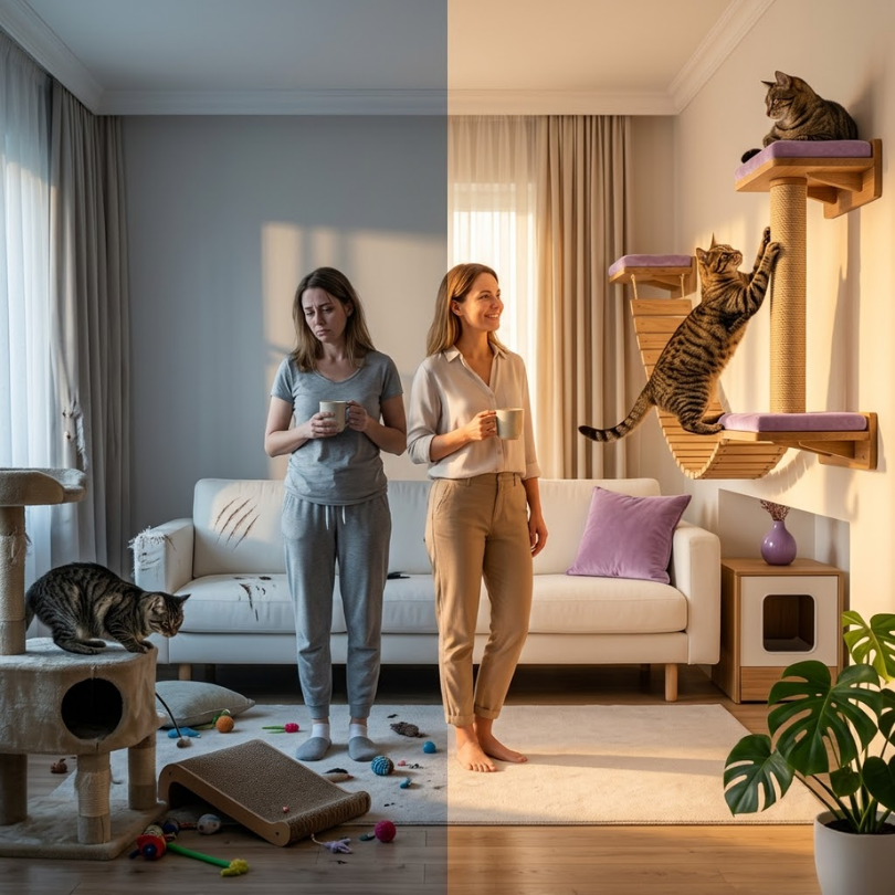 Cómo los Gimnasios de Pared Liberan Espacio en el Piso para Humanos: La Solución Michis Shop 3 El Gran Respiro para el Hogar Estetica Orden y Funcionalidad Recuperadas