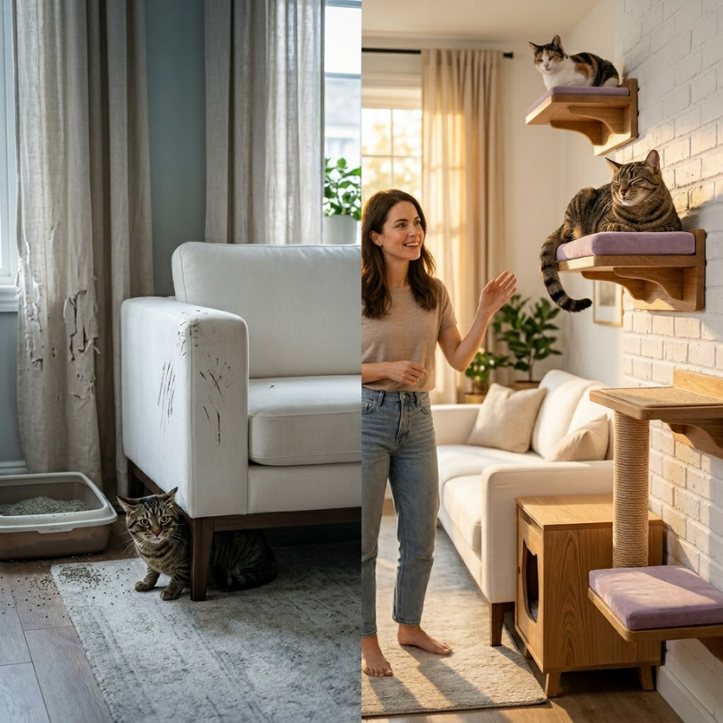 El Impacto Positivo de la Verticalidad en Gatos con Ansiedad