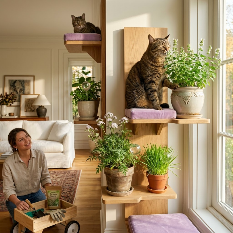 Mas Alla del Catnip Un Jardin Felino Seguro y Variado