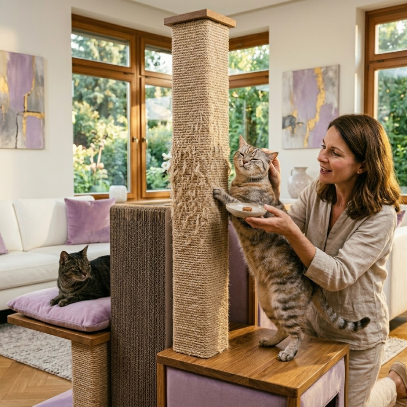 Adiós al Rascado de Sofás: Guía Definitiva Michis Shop para tu Gato y su Rascador Ideal 6 Refuerzo Positivo Recompensas y Elogios