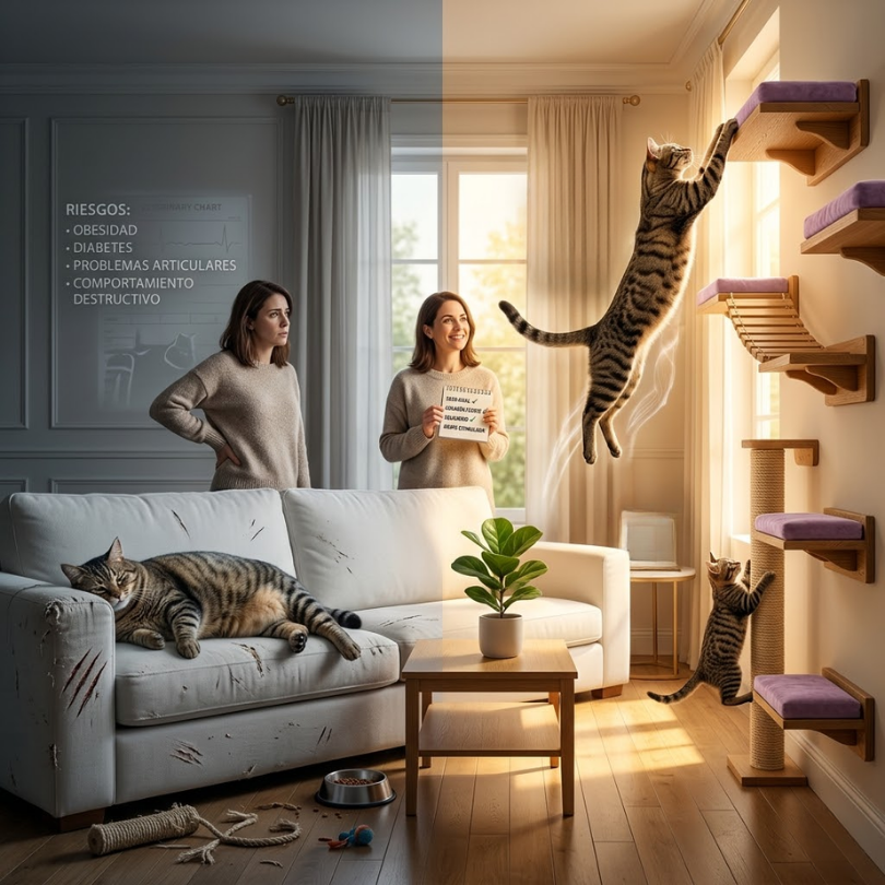 Agilidad y Reflejos Felinos: Salto Vertical para Prevenir el Sedentarismo | Michis Shop 3 Salto Vertical El Antídoto Natural contra el Sedentarismo y sus Riesgos en Gatos