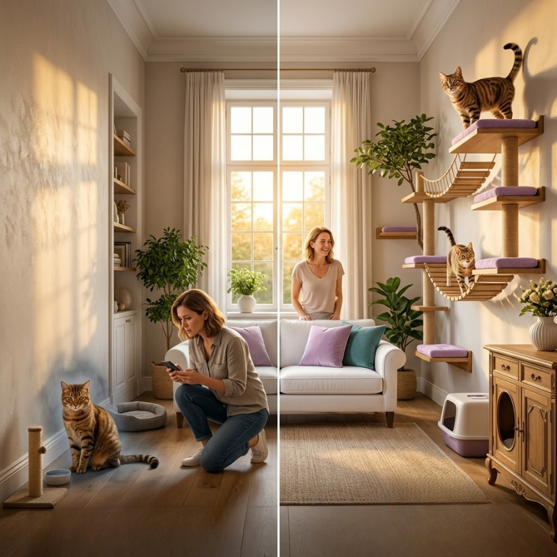 Cómo el enriquecimiento vertical previene la depresión felina El arte de la Catificación