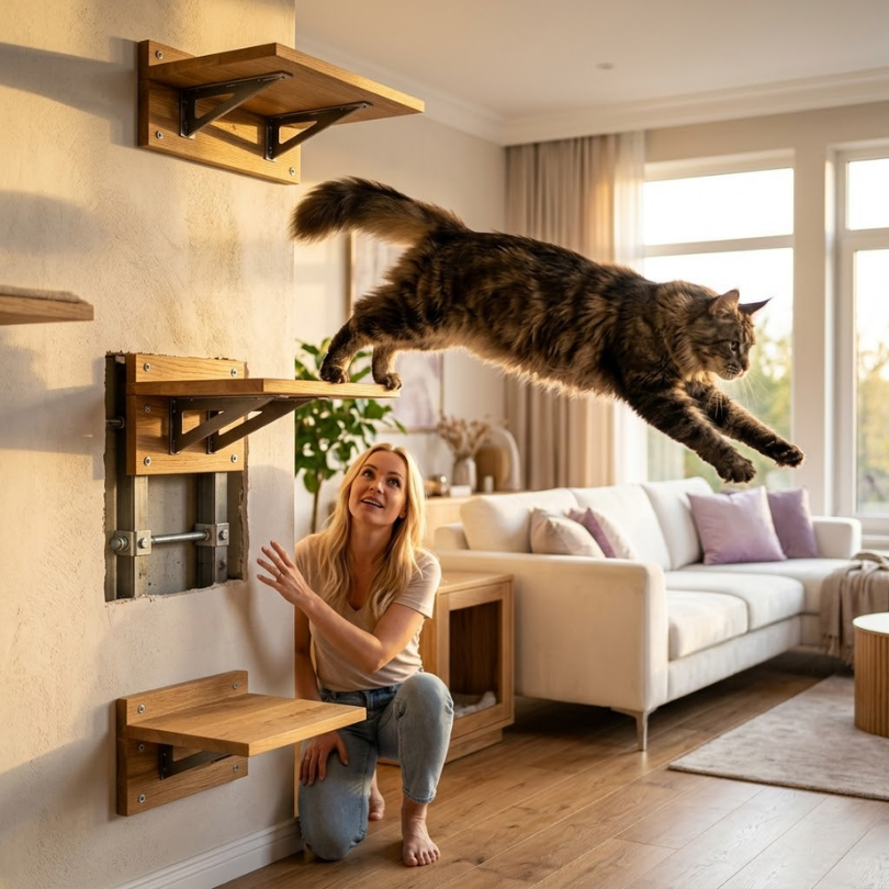 Módulos de pared para gatos de más de 8 kg | Resistencia XL Michis Shop 4 Soportes que aguantan a un león