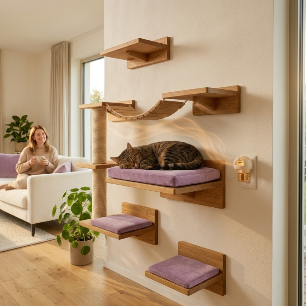 El poder de la madera natural en la mente felina