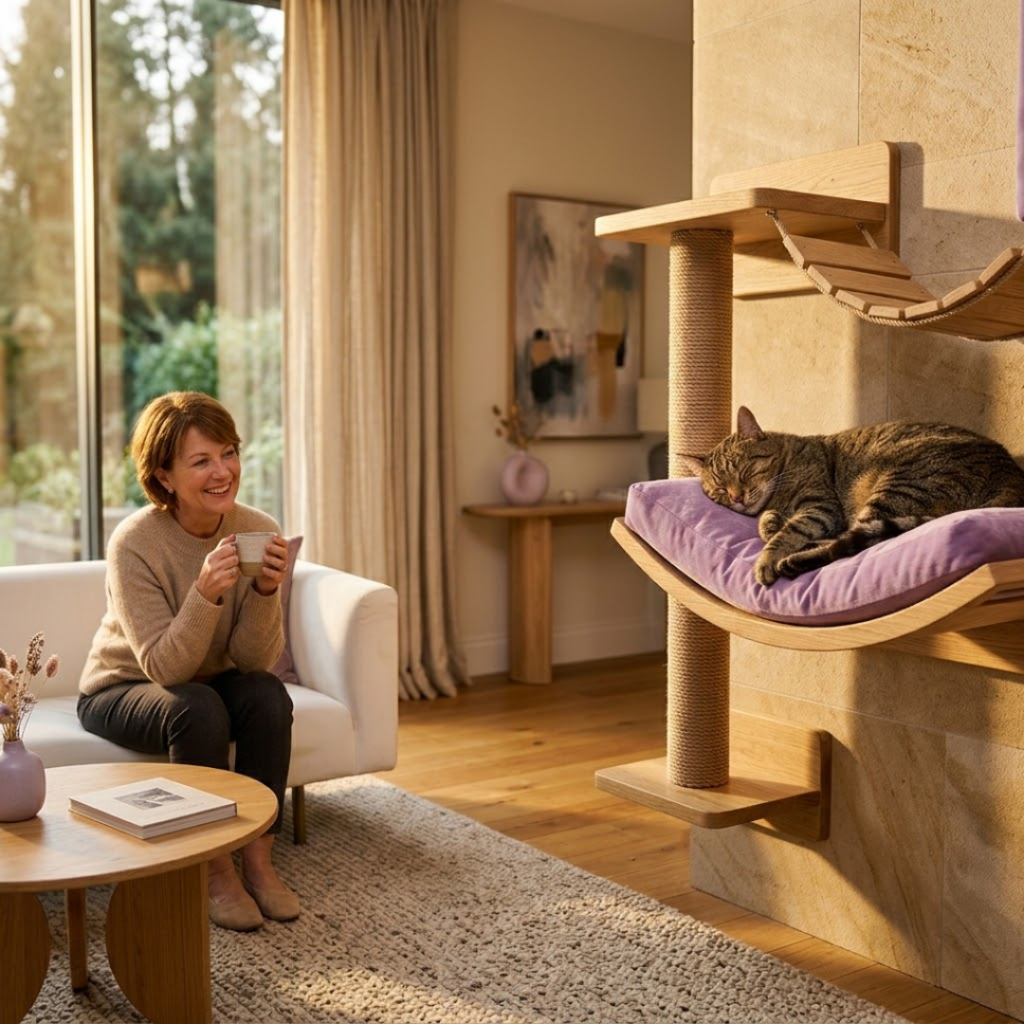 El poder visual del lila y la suavidad de las telas premium