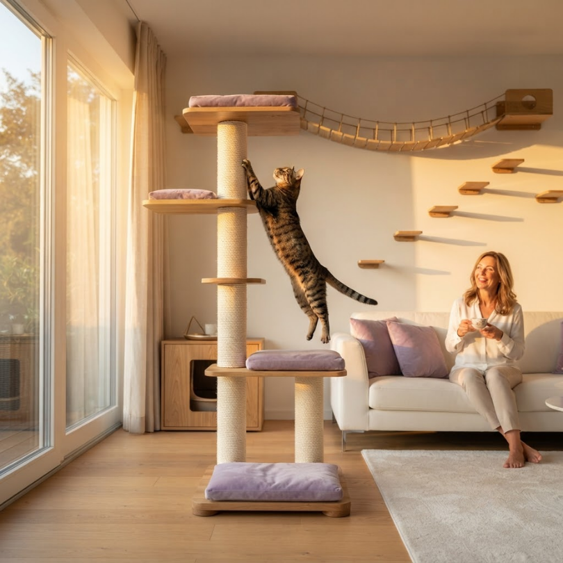 El punto de despegue Torres para gatos modernas