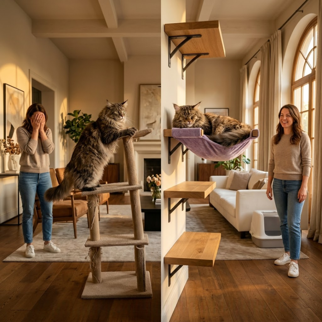 Estructura robusta para felinos imponentes