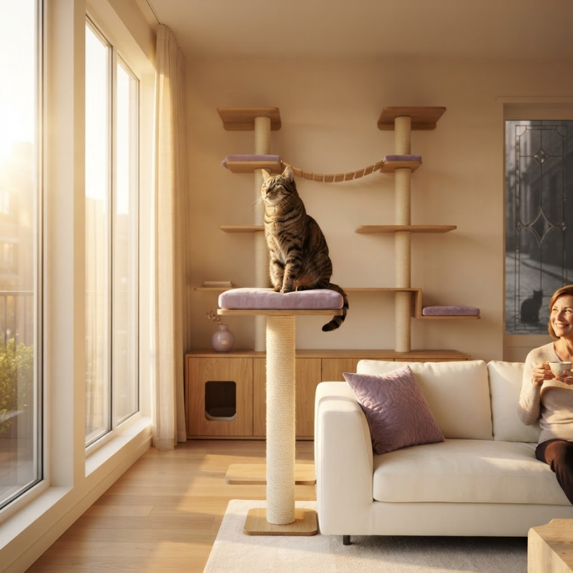 Gimnasio para gatos rescatados Clave para su Salud Mental