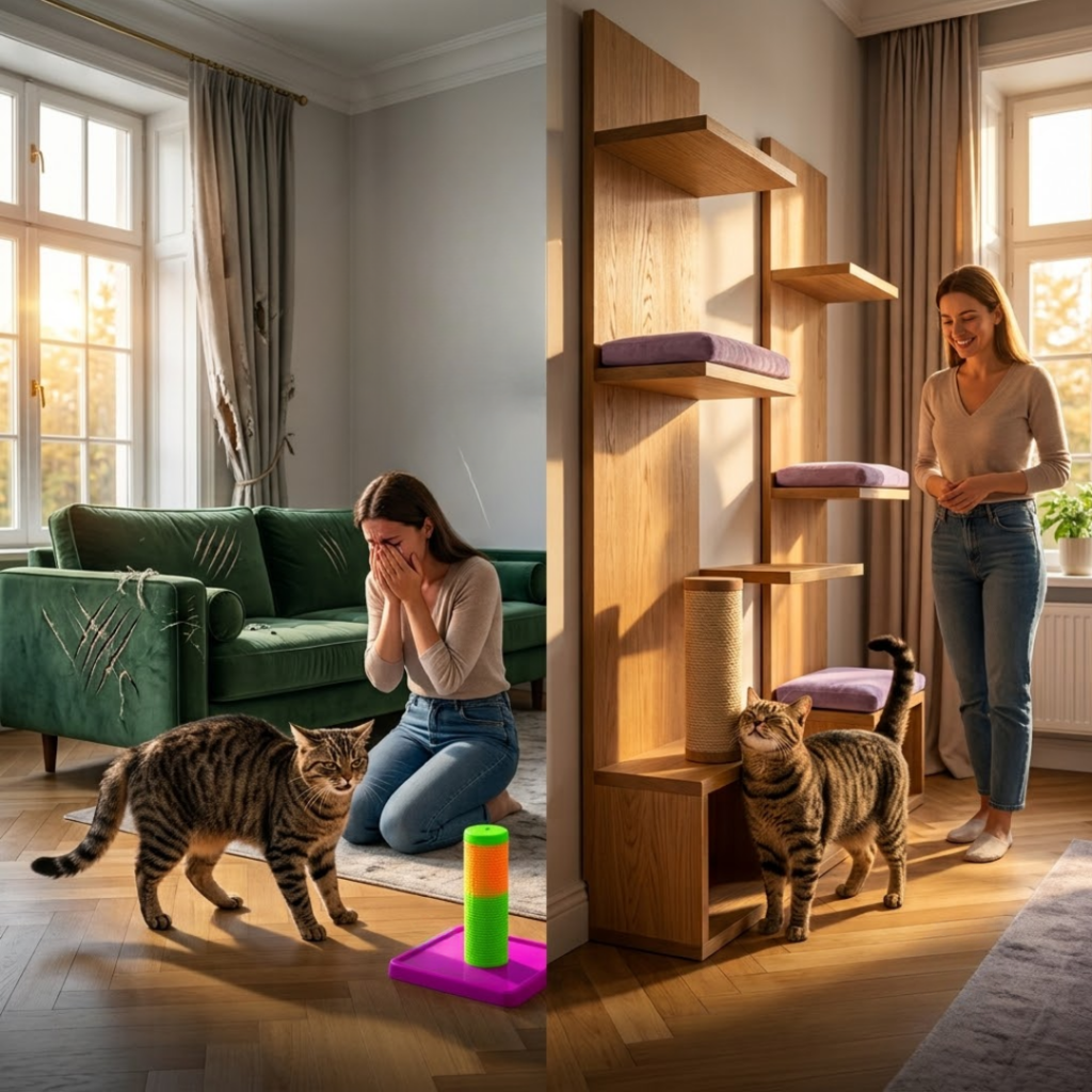 Texturas que enamoran Por qué los gatos aman el contacto con la madera natural