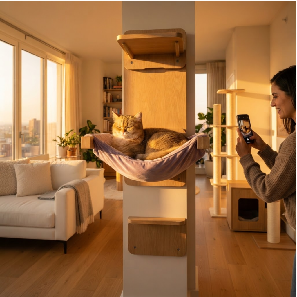 Guía para tomarle la foto perfecta a tu gato en su hamaca | Michis Shop 2 Consejos de un michi para la luz perfecta