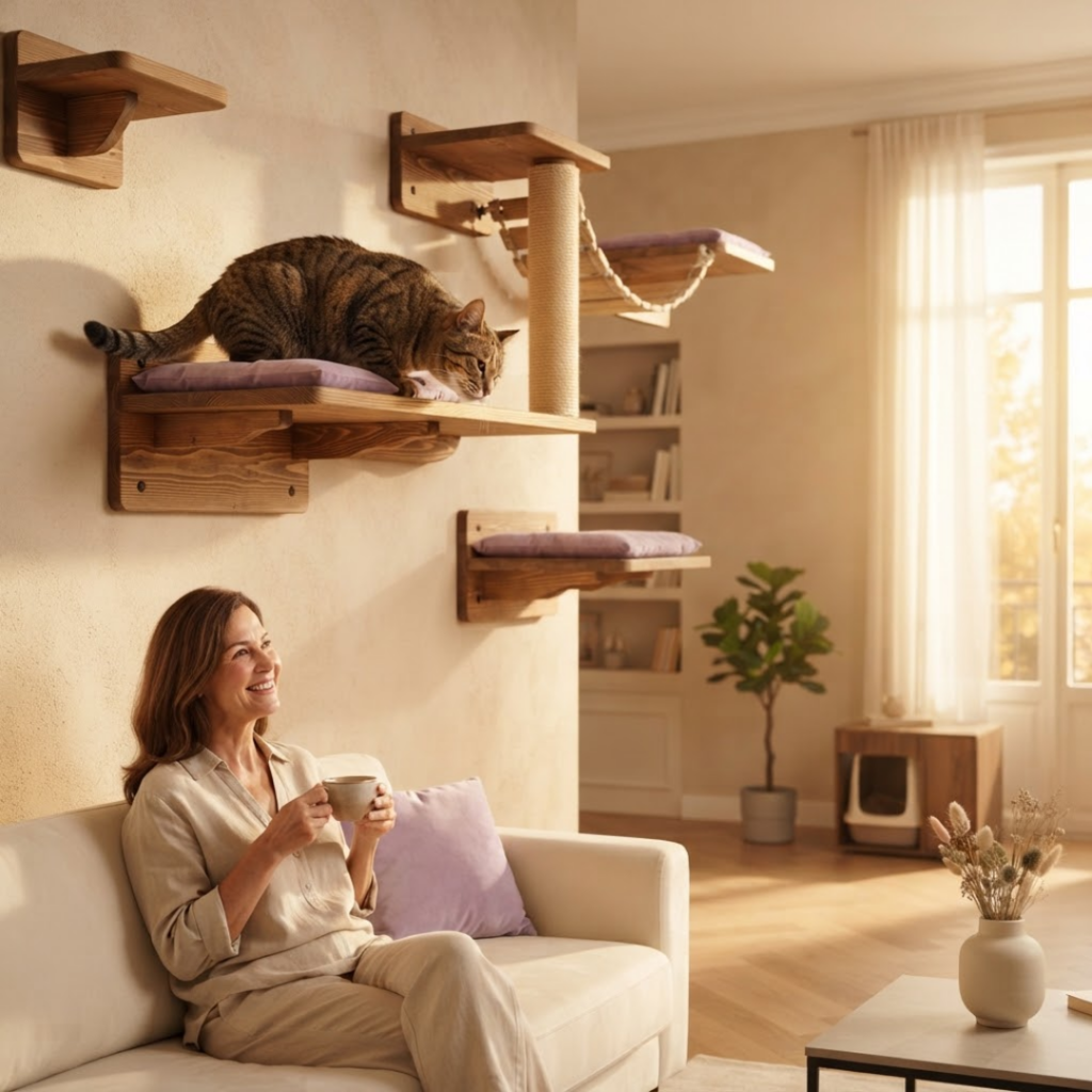 Por qué la madera de pino y cedro es superior para el olfato felino