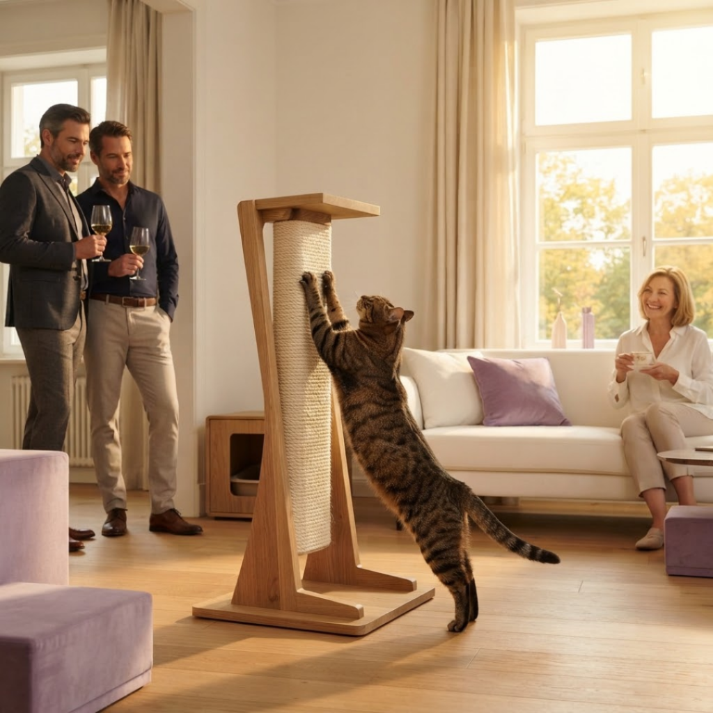 El regalo perfecto: Cómo elegir el primer módulo para un nuevo dueño de gato 3 Rascadores de diseno El aliado indispensable contra el estres