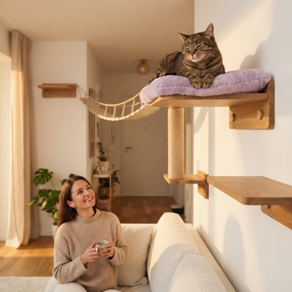 Soluciones de pared para gatos sin taladrar | Michis Shop 2 ¿Por que odio estar en el piso Karen